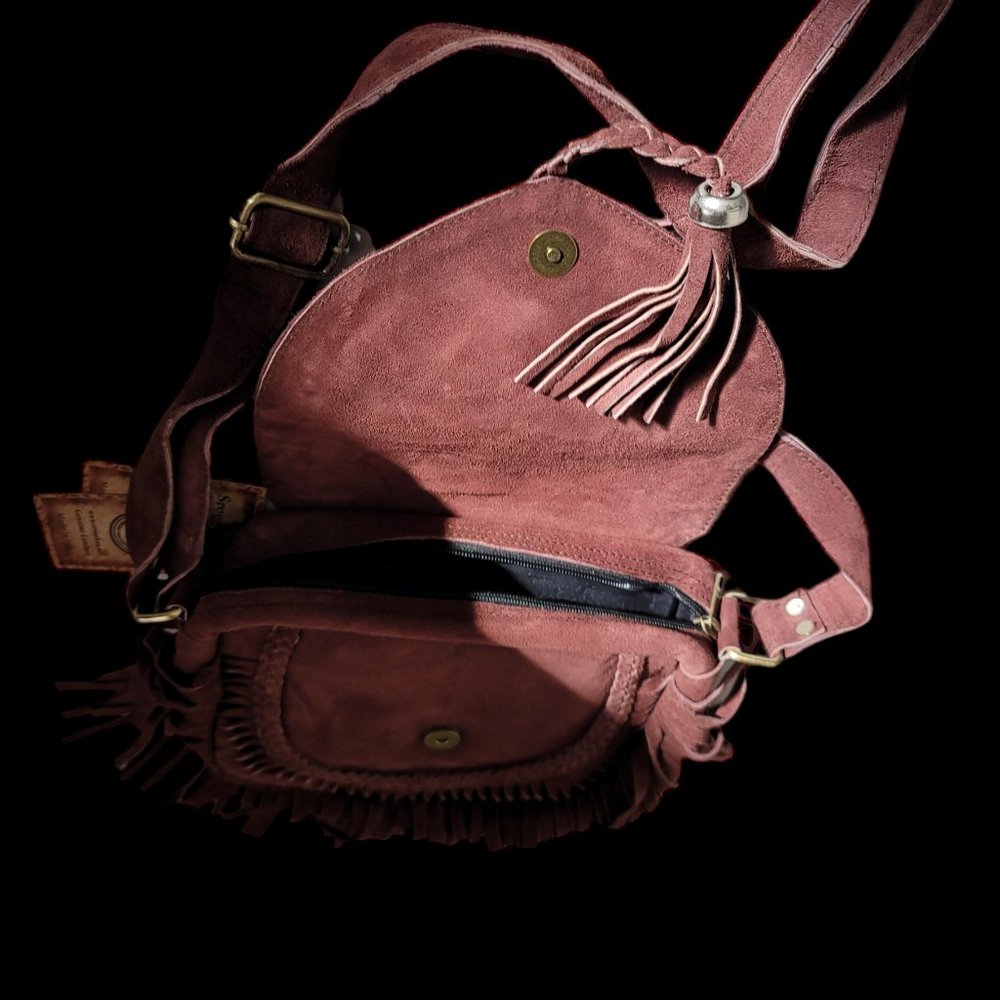 2026Genuine cowhide Western Cowgirl Style Cross Body Messenger Bag. - Picture 7 of 8